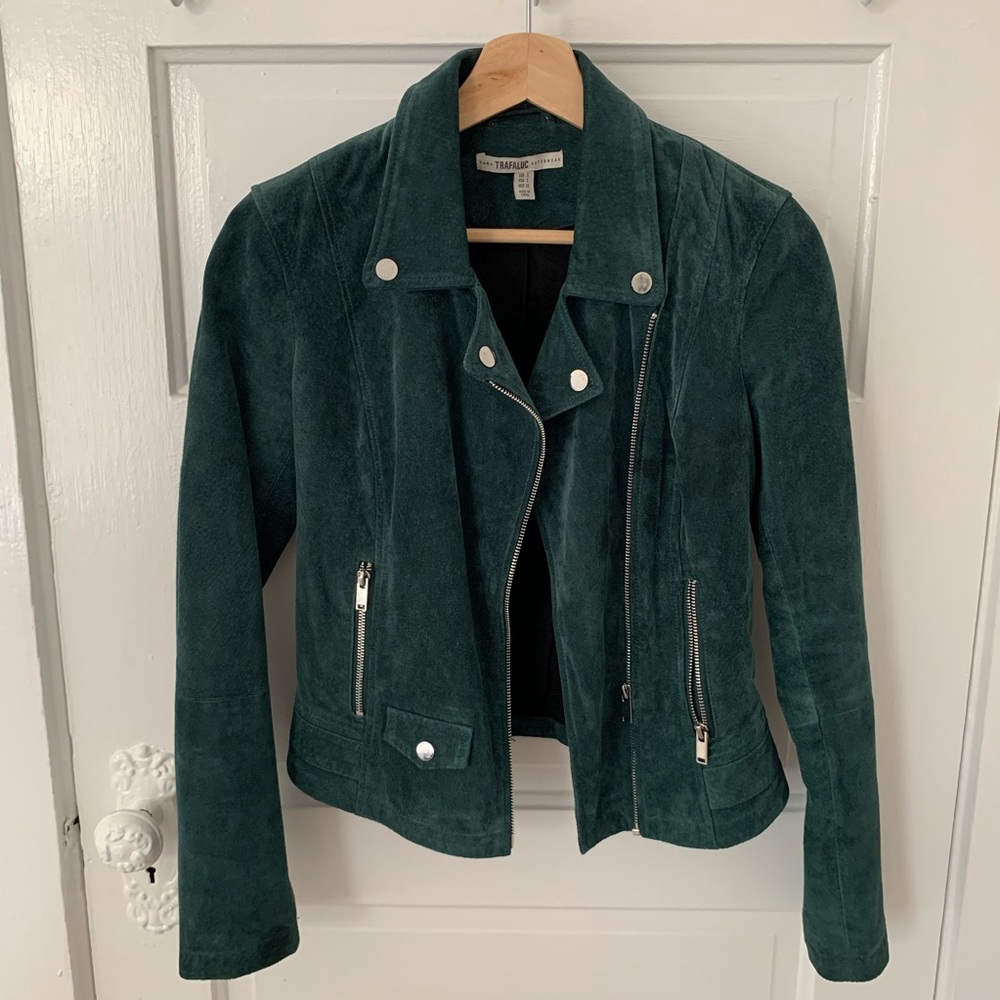Zara Suede Moto Biker Jacket